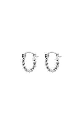 TWISTED HOOPS SILVER