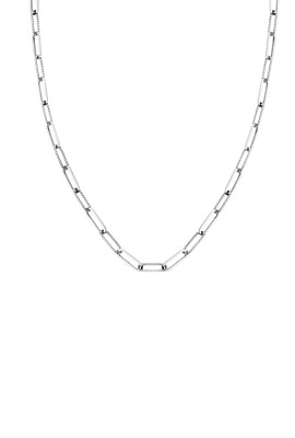 HAMMERED CHAIN NECKLACE SILVER