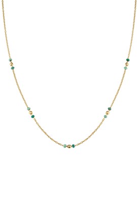 ROSEFIELD EMERALD DOTTED NECKLACE - JNEDG-J719