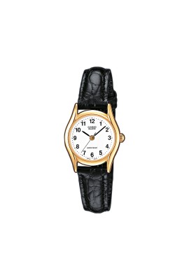 CASIO - Ženski sat sa crnom kožnom narukvicom