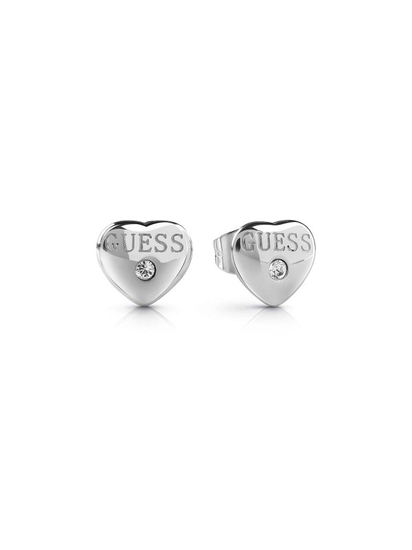 Guess minđuše od nerđajućeg čelika srebrne boje u obliku srca sa ugraviranim logotipom GUESS i Swarovski kristalom. Poručite na S&L Jokić, dostava je besplatna.