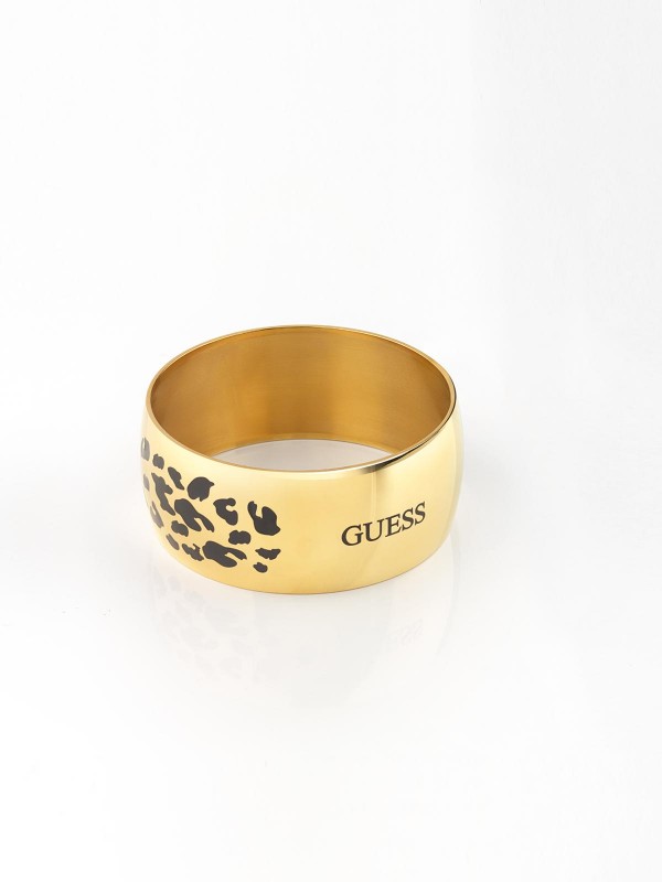 Guess čvrsta narukvica od nerđajućeg čelika u boji žutog zlata sa animal printom i logotipom GUESS. Poručite već danas na S&L Jokić, dostava je besplatna.