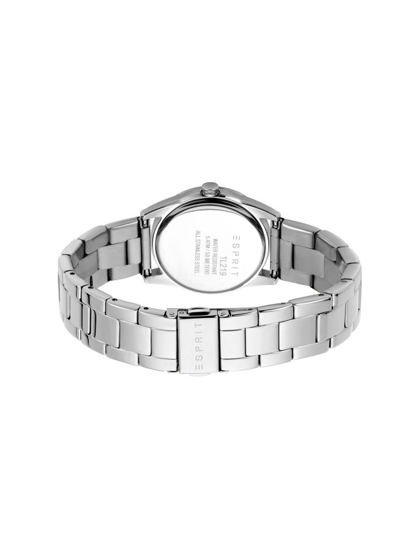Esprit ženski sat od nerđajućeg čelika u boji srebra sa cirkonima i crnim brojčanikom. Nova kolekcija satova. Poručite na S&L Jokić, dostava je besplatna.