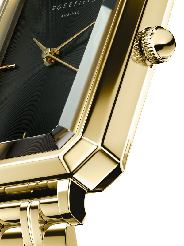 Rosefield ženski sat od nerđajućeg čelika i mesinga u boji žutog zlata. Nova kolekcija satova. Poručite već danas na S&L Jokić, dostava je besplatna.