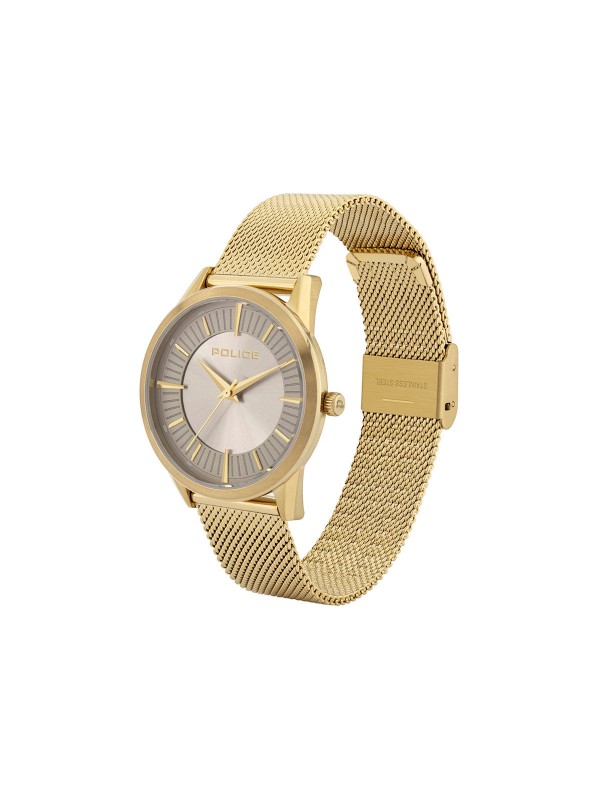 Police ženski sat od nerđajućeg čelika u boji zlata sa mesh narukvicom. Nova kolekcija satova. Poručite na S&L Jokić, dostava je besplatna.
