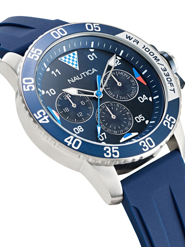 Poručite Nautica muški multifunkcionalni sat sa plavom silikonskom narukvicom na sajtu S&L Jokić po veoma povoljnoj ceni.