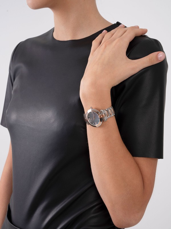 Gc Fusion Lady ručni sat - model u kombinaciji boja srebra i ružičastog zlata i efektnim sivim brojčanikom, lako poručite u S&L Jokić online prodavnici.