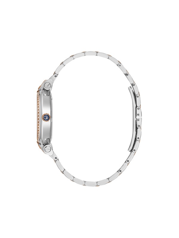 Gc Fusion Lady ručni sat - model u kombinaciji boja srebra i ružičastog zlata i prefinjnenim belim brojčanikom, lako poručite u S&L Jokić online prodavnici.