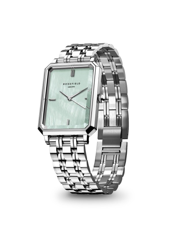 Upotpunite stil sa ROSEFIELD OCTAGONE XS satom u srebrnoj boji. Moderni sat sa mint zelenim brojčanikom i elegantnim kaišem. Suptilan dodir elegancije!