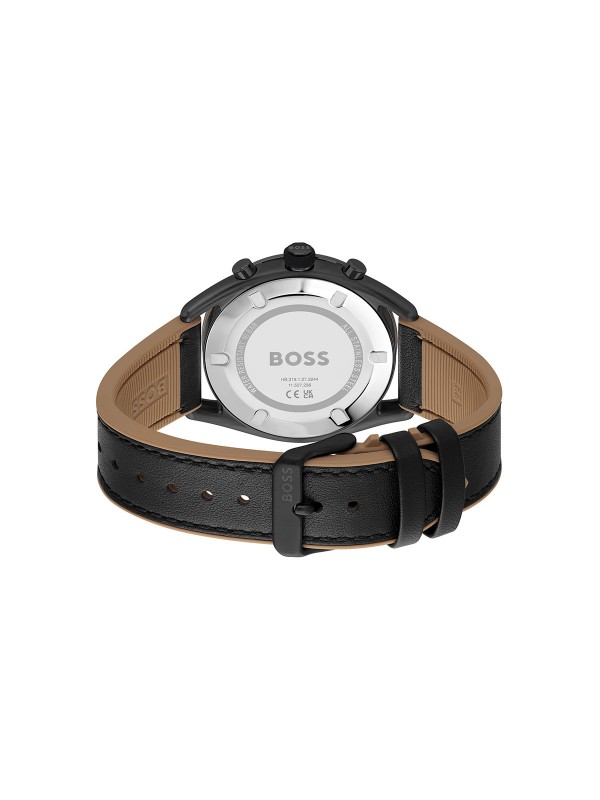 Analogni muški sat - BOSS CENTER COURT - Sportsko-elegantan sat od nerđajućeg čelika sa IP prevlakom u crnoj boji - Poručite online!