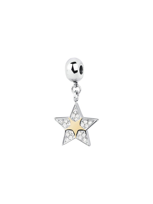 Privezak: SELF-ESTEEM (SAMOPOUZDANJE)
- zvezda od nerđajućeg čelika u kombinaciji boja srebro/žuto zlato  sa Swarovski® cirkonima 
- visina: 25mm
- težina: 4,2gr