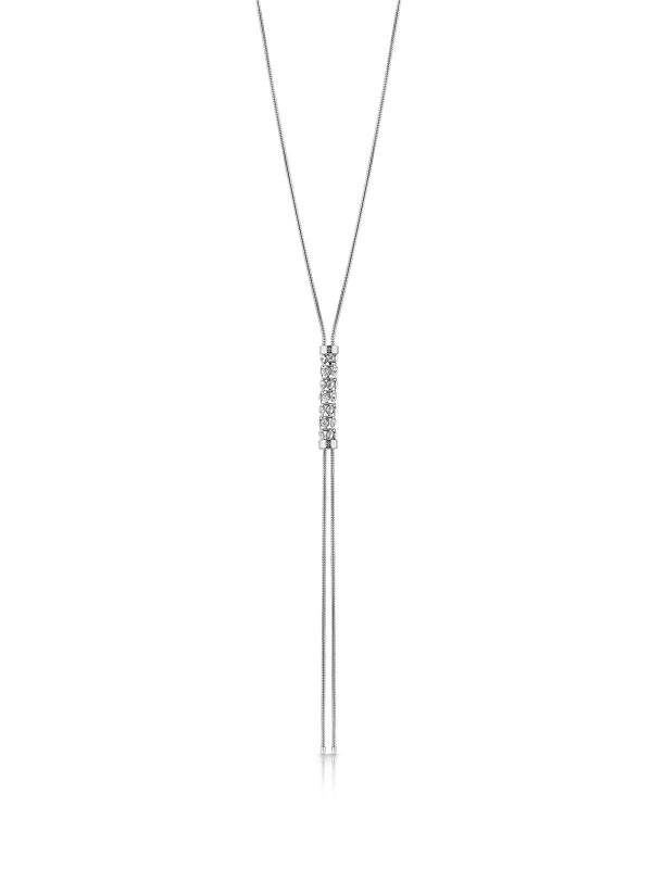 Guess ogrlica od nerđajućeg čelika srebrne boje sa cevastim priveskom sa Swarovski kristalima. Poručite već danas na S&L Jokić, dostava je besplatna.