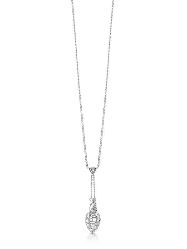 Dugačka ogrlica sa priveskom od čelika u obliku zmije sa Swarovski® kristalima