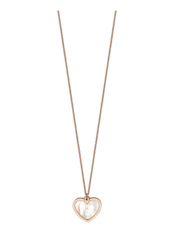 ESPRIT ogrlica od nerđajućeg čelika u boji ružičastog zlata. Ima lep privezak - srce sa sedefom. Pogledajte celu kolekciju na sajtu.