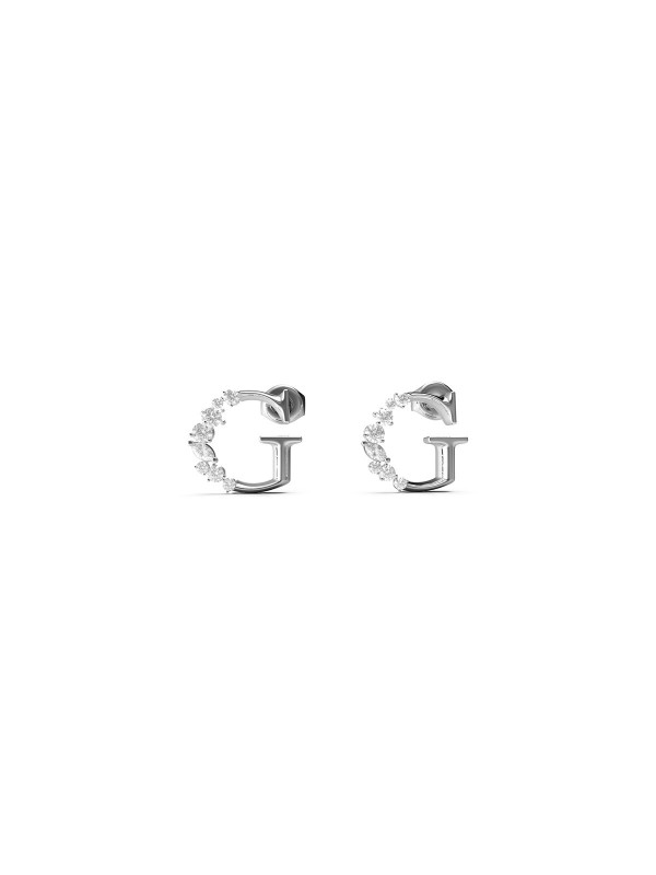 Guess Pure Light ženske minđuše u obliku slova G - elegantni modni detalj u boji srebra, brzo i lako poručite putem S&L Jokić online prodavnice.