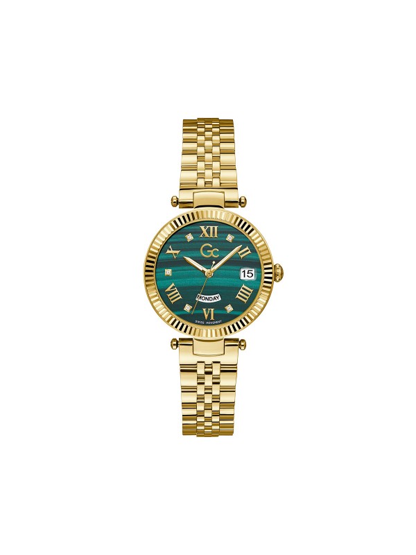 Gc Flair ženski ručni sat u efektnoj boji žutog zlata svakom izgledaju daje notu prefinjenosti. Lako ga poručite u S&L Jokić online prodavnici.
