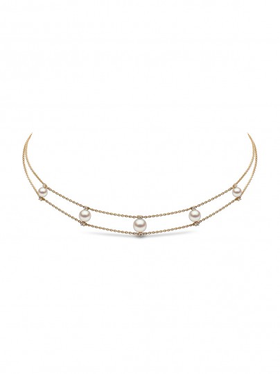 Yoko London ogrlicu sa slatkovodnim biserima i dijamantima (0,155ct) u žutom zlatu od 18ct, poručite putem S&L Jokić online shop-a na kućnu adresu.