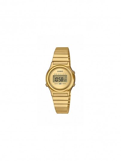 Otkrijte eleganciju s CASIO Vintage LA700WE-7AEF ženskim satom u zlatnoj boji, sa štopericom, alarmom i vodootpornošću. Idealno za svaki dan!